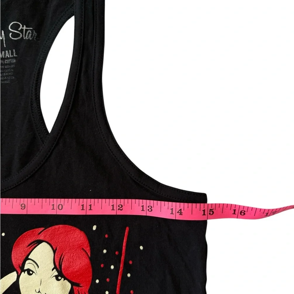 NWT CHARM SCHOOL REJECTS LONG BODY RACERBACK TANK RED AND BLACK SIZES S, L & XL - Picture 7 of 9